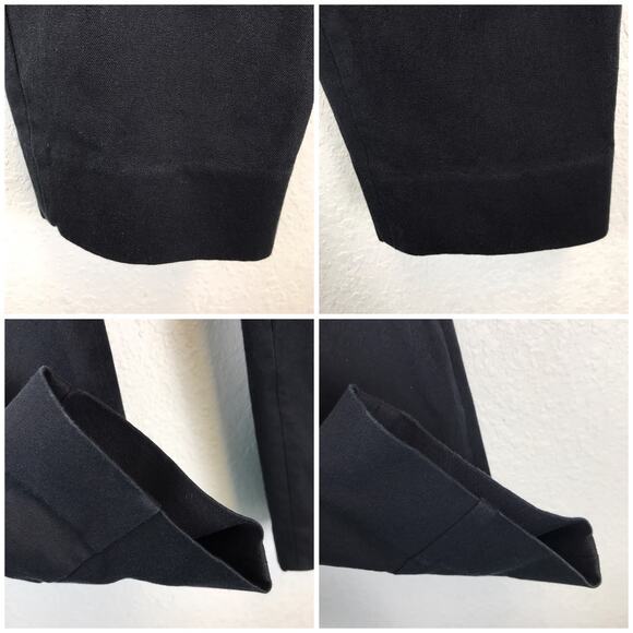 Everlane The Side-Zip Cotton Blend Cropped Black Trouser Pants Career Size 4 - Picture 6 of 10